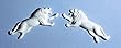 Pair of Lions Applique Dollhouse Miniature Embellishment