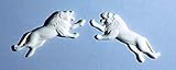 Pair of Lions Applique Dollhouse Miniature Embellishment