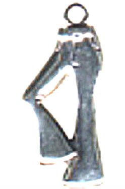 .925 Sterling Silver Flared Jeans Charm - Bellbottoms