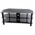 Levv - Glass Stand For Plasma & LCD TV Up To 46" Or 50kg - Black Glass With Black Legs