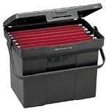 Oxford 41742 Portafilet Letter Size Hanging File Box, 13-7/8w x 11-1/8d x 10-7/8h, Black