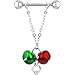 Handcrafted Austrian Crystal Jingle Bell Nipple Ring MADE WITH SWAROVSKI ELEMENTS