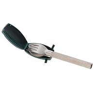 Zelco Mangia Portable 3-Piece Flatware Set, Service for 1, Green