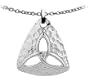 Celtic Silver Hammered Trinity Knot Pendant