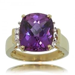 Mystic Fire Topaz & Diamond Ring in Solid Yellow Gold