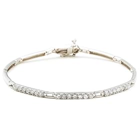 Sterling Silver Diamond Bracelet (1cttw)
