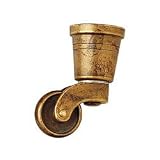 1 1/8'' Dia Decorative Caster - Oxydized Brass