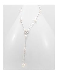 CZ Necklace In 92.5 Sterling Silver