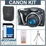 Canon PowerShot SX130IS, Digital Camera Kit - Black - Refurbished - with 4G ....