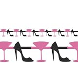 Bachelorette Party - Martini and Heels Jointed Glitter Garland Party Supplies