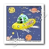 Londons Times Funny Aliens Cartoons - Alien Baby On Board - Iron on Heat Transfers