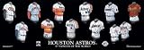 Houston Astros 10 x 30 Uniform History Plaque