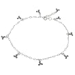 Sterling Silver Celtic Triskele Charm Anklet