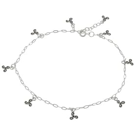 Sterling Silver Celtic Triskele Charm Anklet