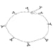 Sterling Silver Celtic Triskele Charm Anklet