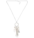 G by GUESS Crystal Charm Necklace, SILVER