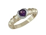 Dahlia - size 4.25 14K Gold Amethyst Ring - B0002HHEFA