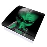 Abduction Green Alien Design Skin Decal Sticker for the PS3 Slim
