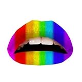 リップタトゥーシール/唇刺青シール/奪いたくなる危険な唇/LAブランド・バイオレントリップス/RAINBOWレインボーシリーズ/3枚入