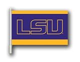 LSU Two Sided Car Flags