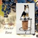 NEW! Tri Collie Cork Bottle Buddy Wine Stopper