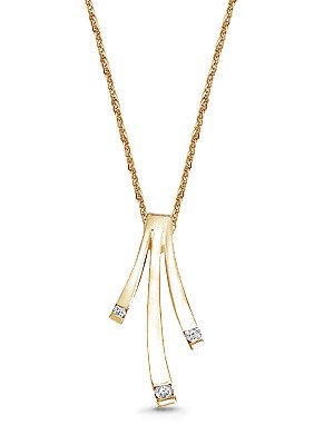 18k Yellow Gold Diamond Pendant