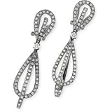 14K White Gold Diamond Earring