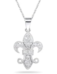 0.24 Cts Diamond Pendant in 14K White Gold