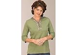 Misses C.B. Casual Embellished Keyhole Tunic Top
