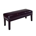 Modern Faux Leather Bench
