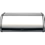 Bread Box Roll Top Full-Size Bin Brilliant Stainless w/ Black Trim - Brabantia #132841