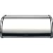 Bread Box Roll Top Full-Size Bin Brilliant Stainless w/ Black Trim - Brabantia #132841