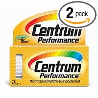 Centrum Performance Complete Multivitamin Tablets, 75-Count Bottles (Pack of 2)