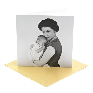 Queen Elizabeth II and Prince Andrew Greeting Card