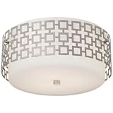 Jonathan Adler Parker 15 1/4 Wide Nickel Ceiling Light