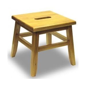 Step Stool - Conductor - by Winsome Trading - 82213 (Natural) (12 1 8 H x 12 1 2 W x 12 1... by Winsome Trading Company
