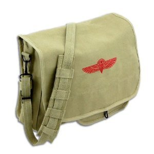 1 X Retro Canvas Paratrooper Messenger Bag KHAKI ISRAELI 15
