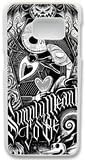 ZAE Made Phone Case with Free Screen Protector [Tempered Glass]Nightmare Before Christmas Jack and Sally Cover White Case for Samsung Galaxy S7.BBF-36814