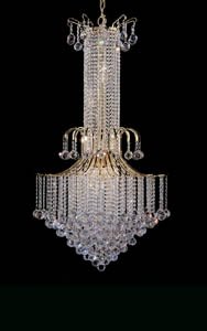 Nulco 256-52-GO-01 Gold with Swarovski Strass Crystal Pagoda Crystal Eighteen Light Down Lighting Ch