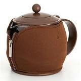 Bonjour 42oz Insulated Glass Teapot in Chocolate Brown