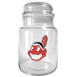 Cleveland Indians 31oz Glass Candy Jar - Primary Logo MLB Baseball