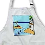 Danger Island - Medium Length Apron With Pouch Pockets 22w X 24l