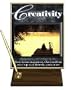 Creativity (Scenic) Desktop Pen Set with 8" x 10" Gold Plate and Image
