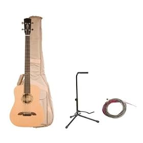 Alvarez MSB1 Short Scale Acoustic Bass Guitar Combo with Gig Bag and AB Stand & Strings - Natural