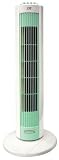 Oscillating Fan with Night Light (White/Green) (30H x 12W x 12D)