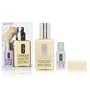 Clinique Dramatically Different Moisturizing Lotion 3 pc set - Dry combination skin Moisturizing Lotion with pump 4.2oz / Facial Soap Mild 0.5oz / Clarifying Lotion 2, 0.5oz