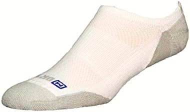 Drymax Sport Unisex Running Lite Mesh No Show 4-Pair Pack White/Gray Socks MD (Men's Shoe 6-8, Women's Shoe 7.5-9.5)