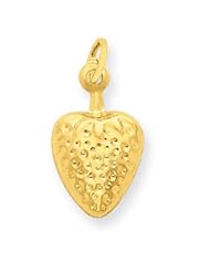 14k Gold Strawberry Charm