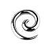 6 Gauge Surgical Steel Curved Spiral Taper