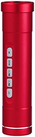 Mr Jacen Bicycle Headlights with Portable Mobile power Speakers &amp; MP3 Player SD Card Slot, FM Radio &amp; Built in Flashlight,Red